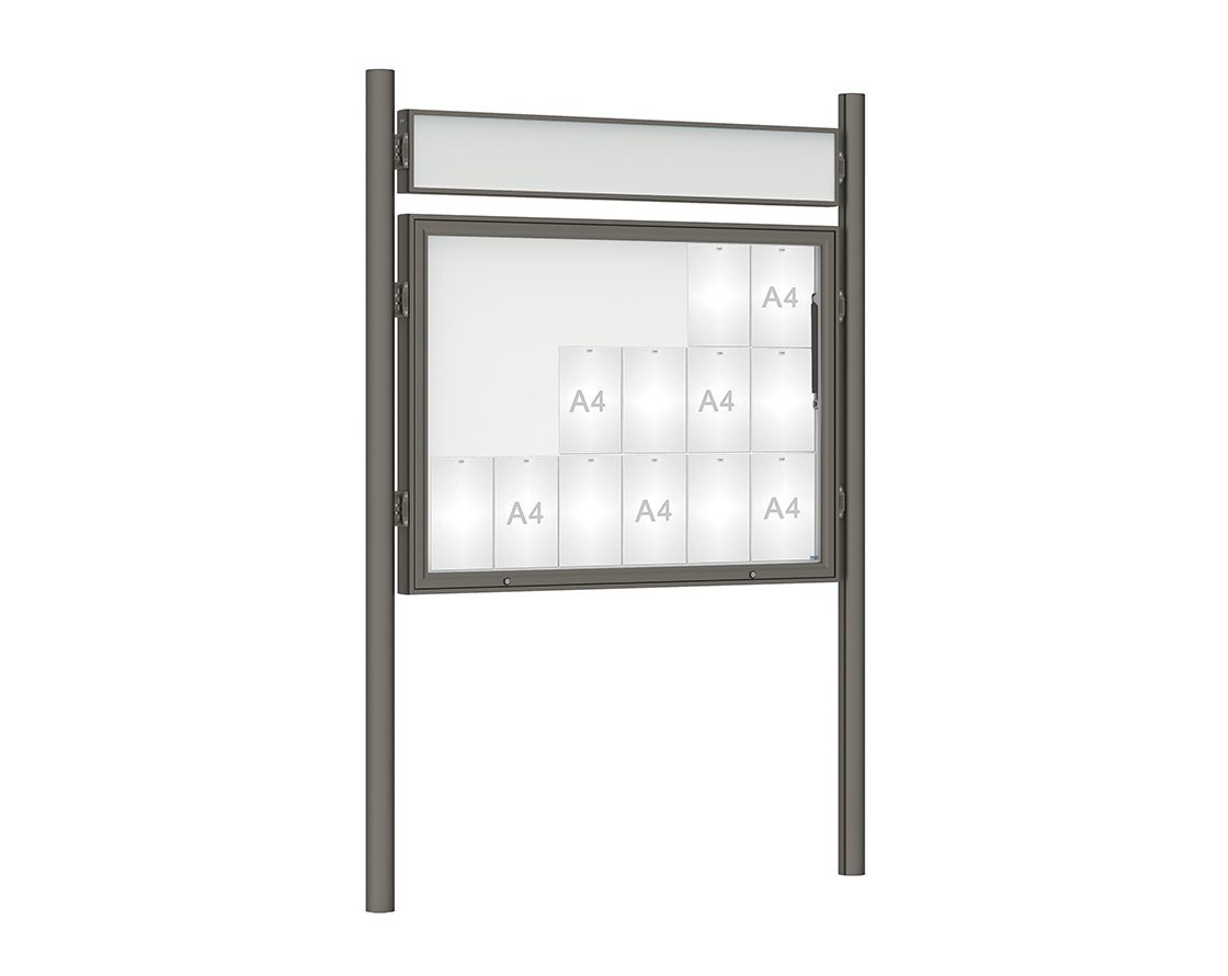 Vitrina 1000 sobre postes Ø76mm
