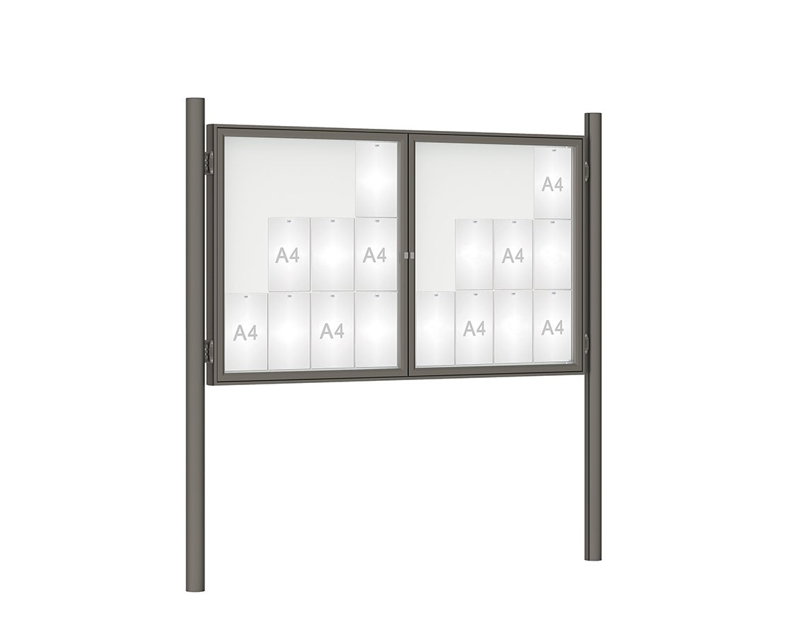 Vitrina 1000 sobre postes Ø76mm